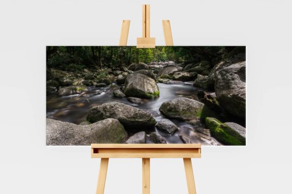 Landscape print, long exposure image of Mossman Gorge in FNQ, Australia