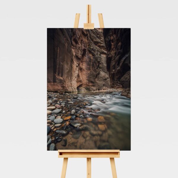 Long exposure landscape print of The Narrows at Zion National Park