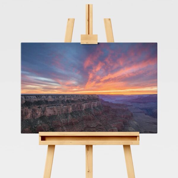 Landscape print of a colorful sunset at the Grand Canyon