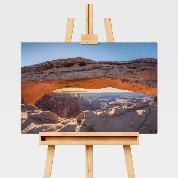 Landscape print of Mesa Arch at sunrise in Canyonlands National Park