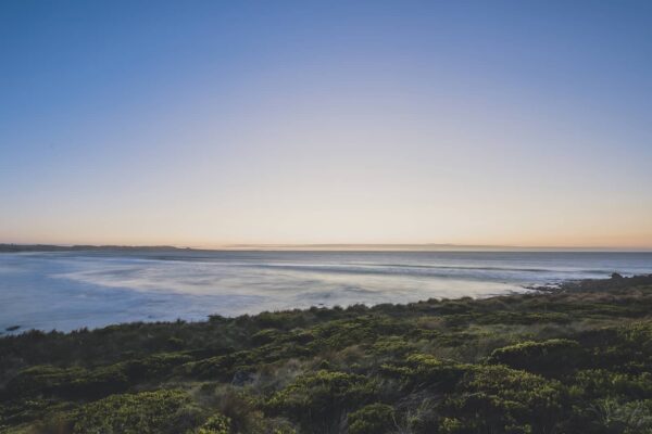Sunset over the ocean in Tasmania