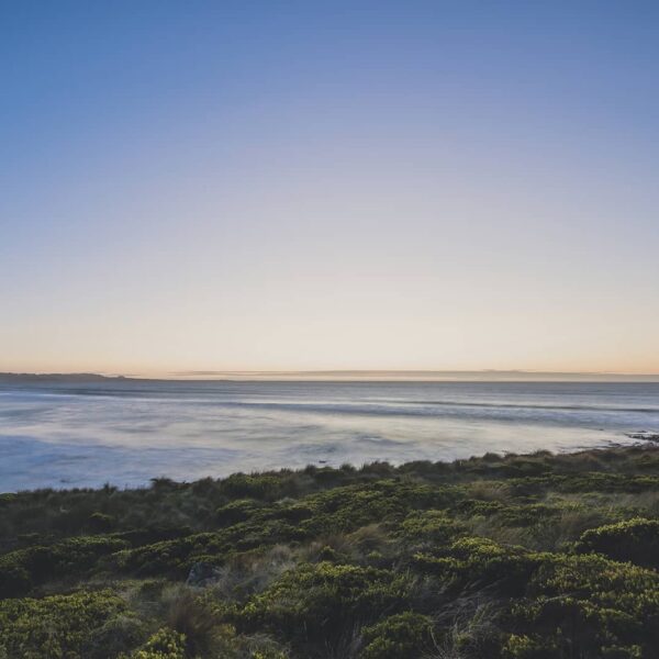 Sunset over the ocean in Tasmania