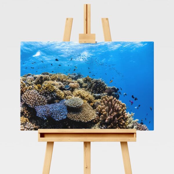 Underwater print of a coral reefscape on the Great Barrier Reef